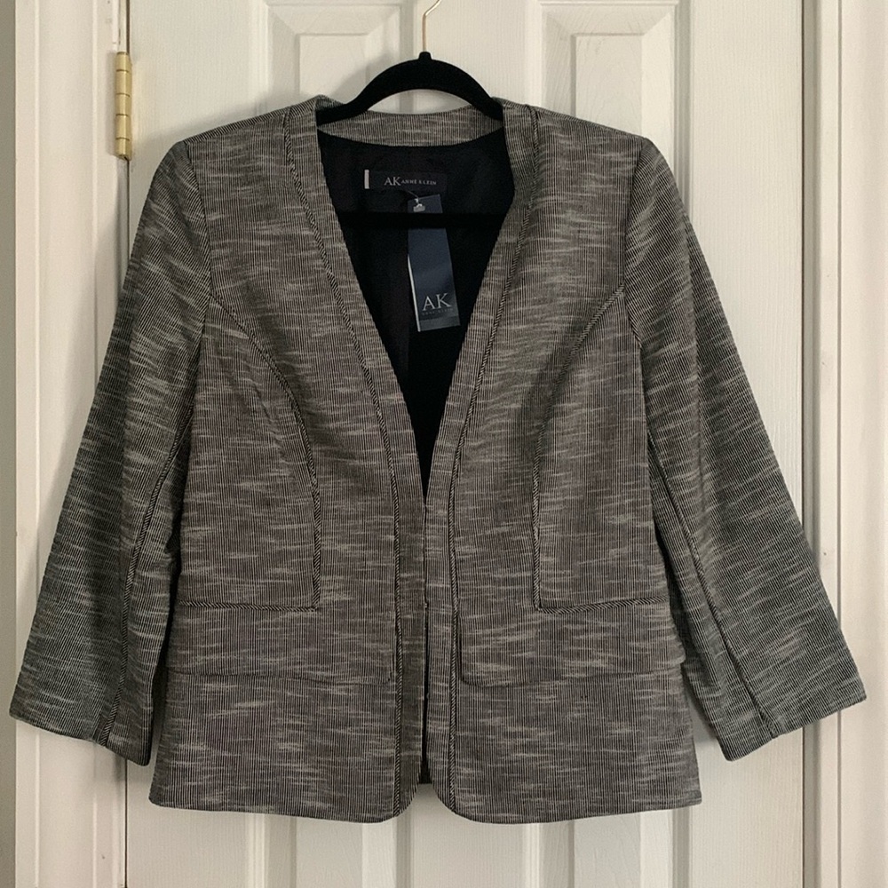 NWT Anne Klein 100% Cotton Blazer Size 10